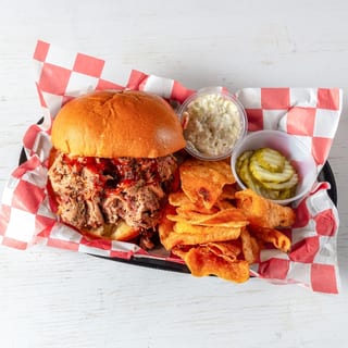 Smoked Pulled BBQ Chicken Sandwich